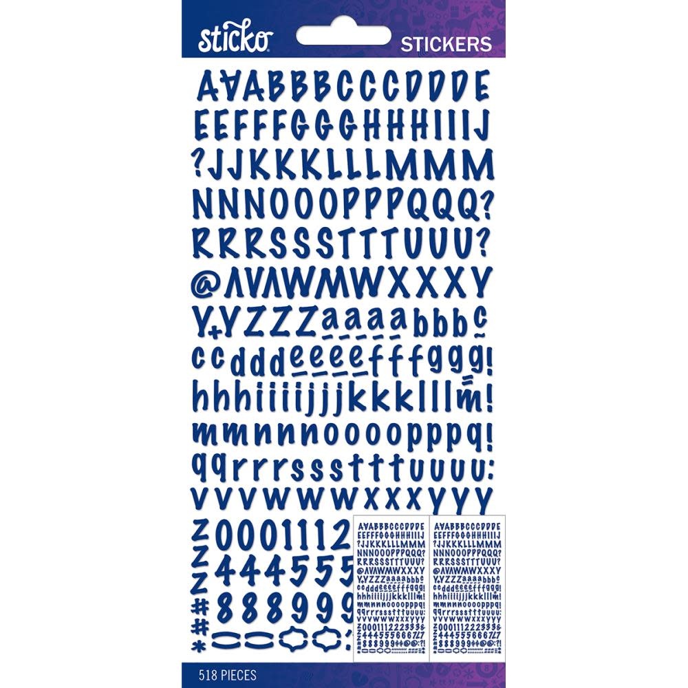 AMERICAN CRAFTS AMERICAN CRAFTS STICKO COBALT MARKER SMALL ALPHABET STICKERS