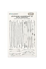 49 AND MARKET 49 AND MARKET VINTAGE BITS STITCHING ESSENTIALS 02 6x8 RUB-ON TRANSFERS 2/PK