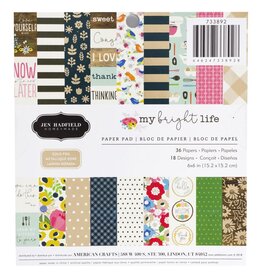 AMERICAN CRAFTS AMERICAN CRAFTS JEN HADFIELD MY BRIGHT LIFE 6x6 PAPER PAD