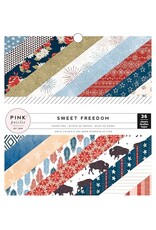 CRATE PAPER AMERICAN CRAFTS PINK PAISLEE SWEET FREEDOM 6x6 PAPER PACK 36 SHEETS