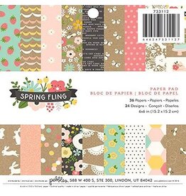 CRATE PAPER AMERICAN CRAFTS SPRING FLING 6x6 PAPER PACK 36 SHEETS