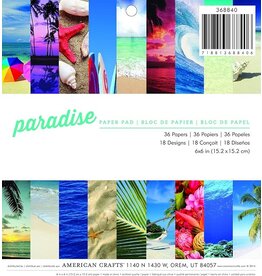 CRATE PAPER AMERICAN CRAFTS PARADISE 6x6 PAPER PACK 36 SHEETS