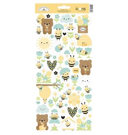 DOODLEBUG DESIGN DOODLEBUG BEE HAPPY ICONS CARDSTOCK STICKERS