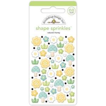 DOODLEBUG DESIGN DOODLEBUG BEE HAPPY NATURE'S HONEY ENAMEL SHAPES