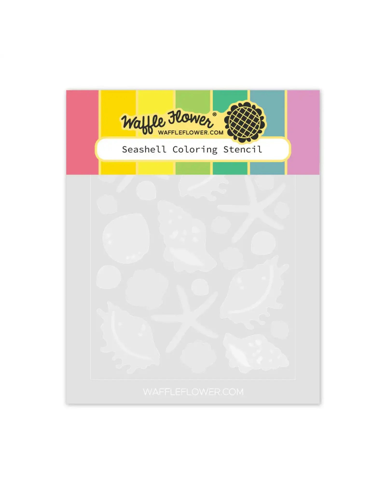 WAFFLE FLOWER WAFFLE FLOWER SEASHELLS COLORING STENCIL SET