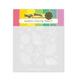 WAFFLE FLOWER WAFFLE FLOWER SEASHELLS COLORING STENCIL SET
