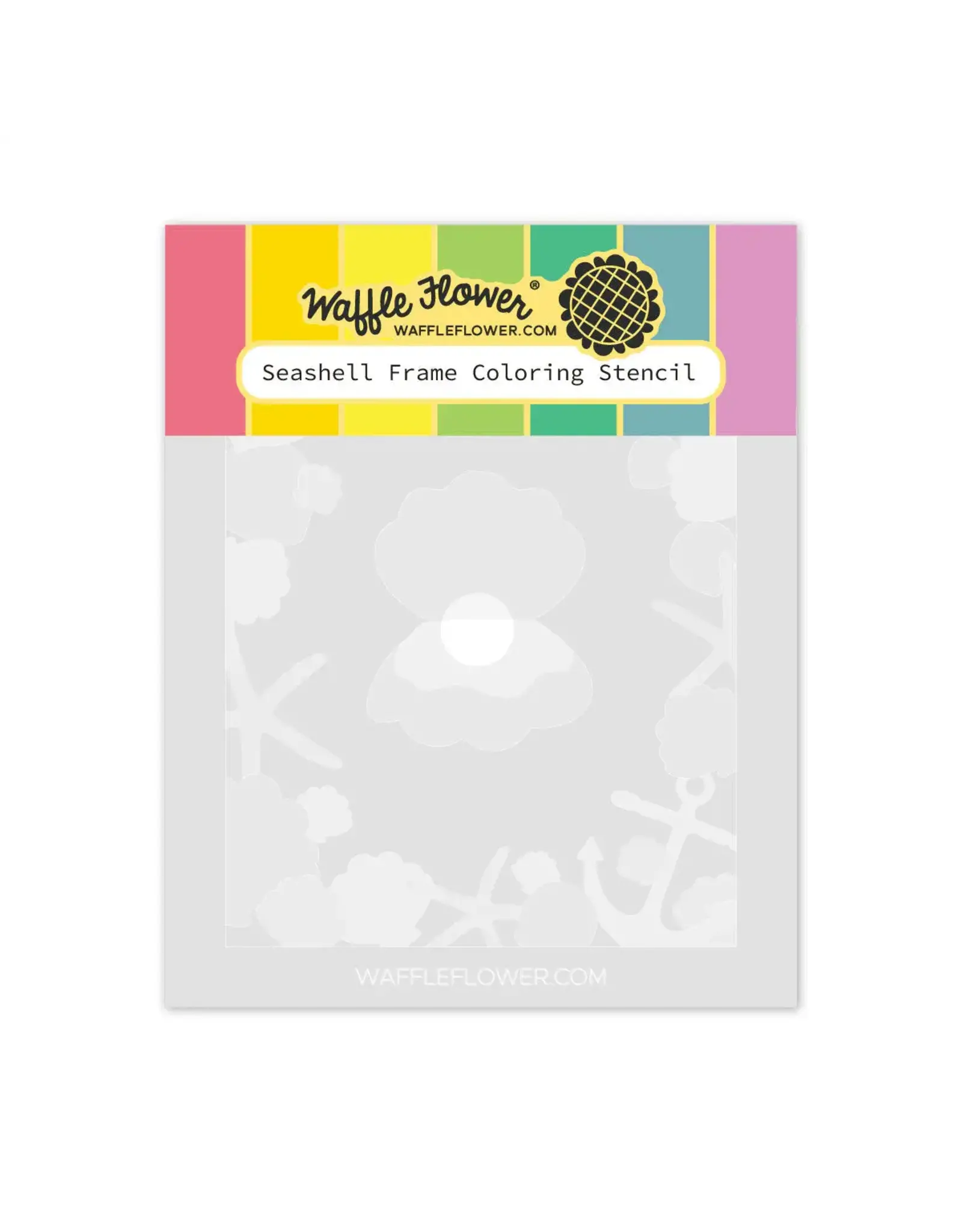 WAFFLE FLOWER WAFFLE FLOWER SEASHELL FRAME COLORING STENCIL SET