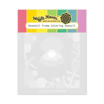WAFFLE FLOWER WAFFLE FLOWER SEASHELL FRAME COLORING STENCIL SET