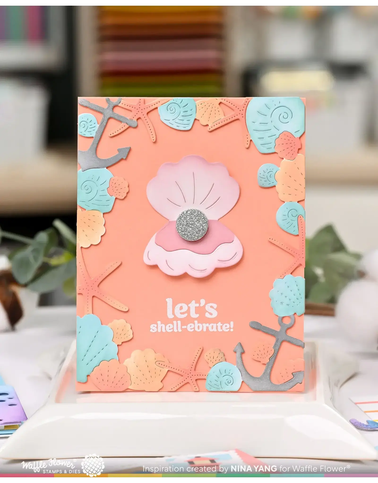 WAFFLE FLOWER WAFFLE FLOWER SEASHELL FRAME DIE SET