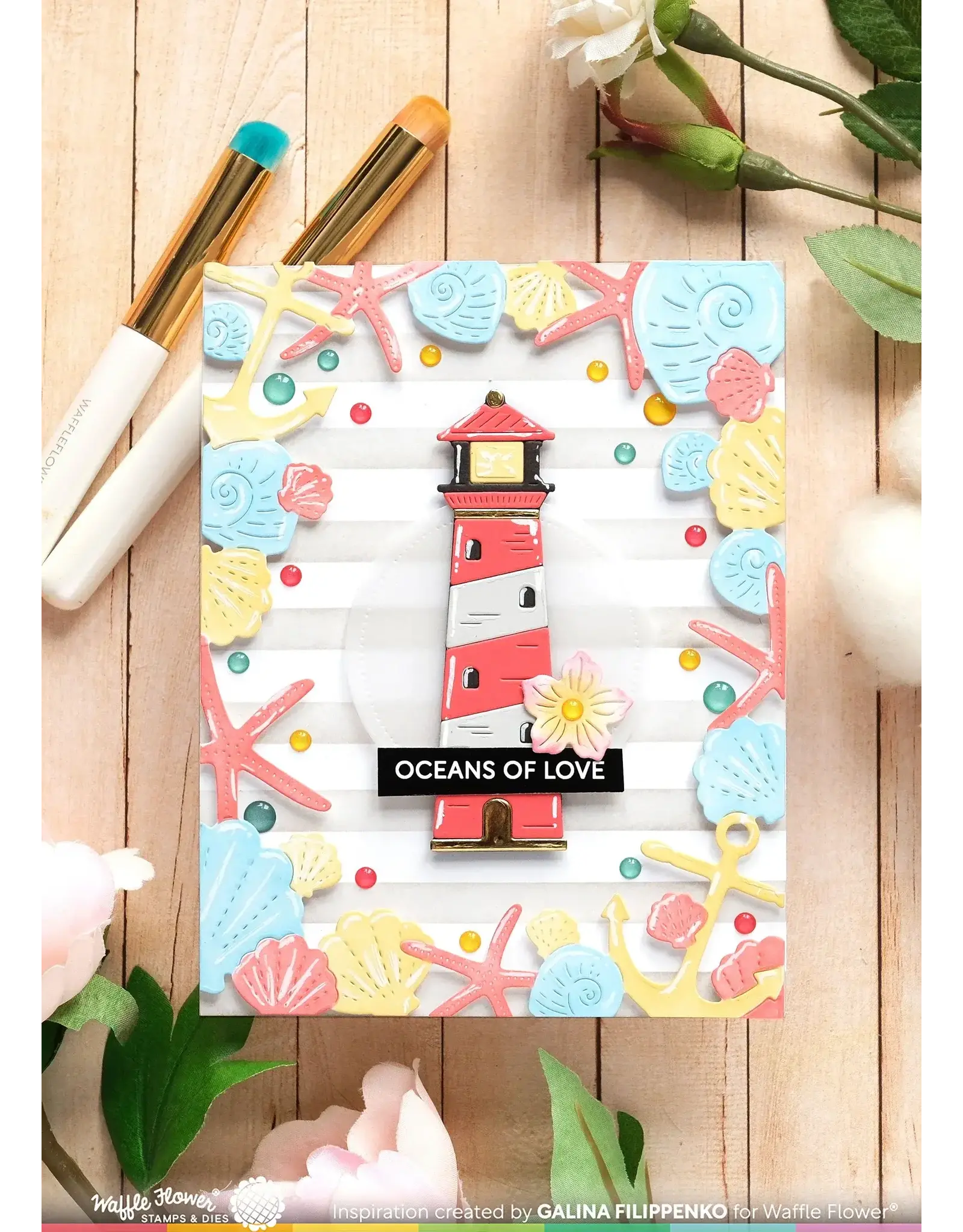 WAFFLE FLOWER WAFFLE FLOWER SEASHELL FRAME DIE SET