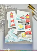 WAFFLE FLOWER WAFFLE FLOWER POSTAGE COLLAGE COASTAL STENCIL SET