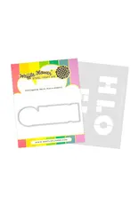 WAFFLE FLOWER WAFFLE FLOWER OVERLAPPING HELLO DIE-N-STENCIL