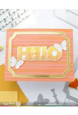 WAFFLE FLOWER WAFFLE FLOWER OVERLAPPING HELLO DIE-N-STENCIL