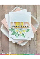 WAFFLE FLOWER WAFFLE FLOWER OVERLAPPING HELLO ADDITIONS MATCHING DIE SET