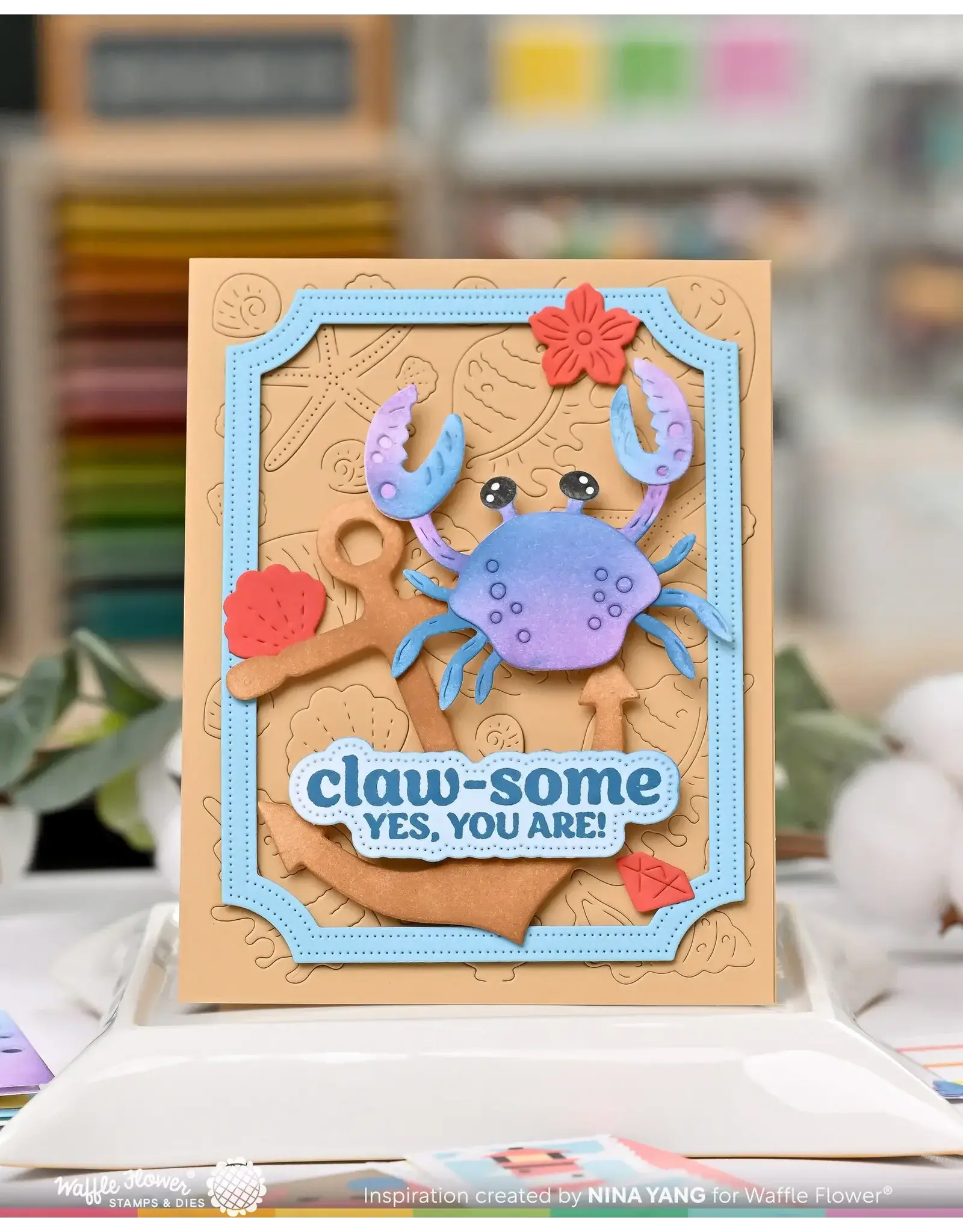 WAFFLE FLOWER WAFFLE FLOWER NESTING PIERCING TICKET FRAMES DIE SET