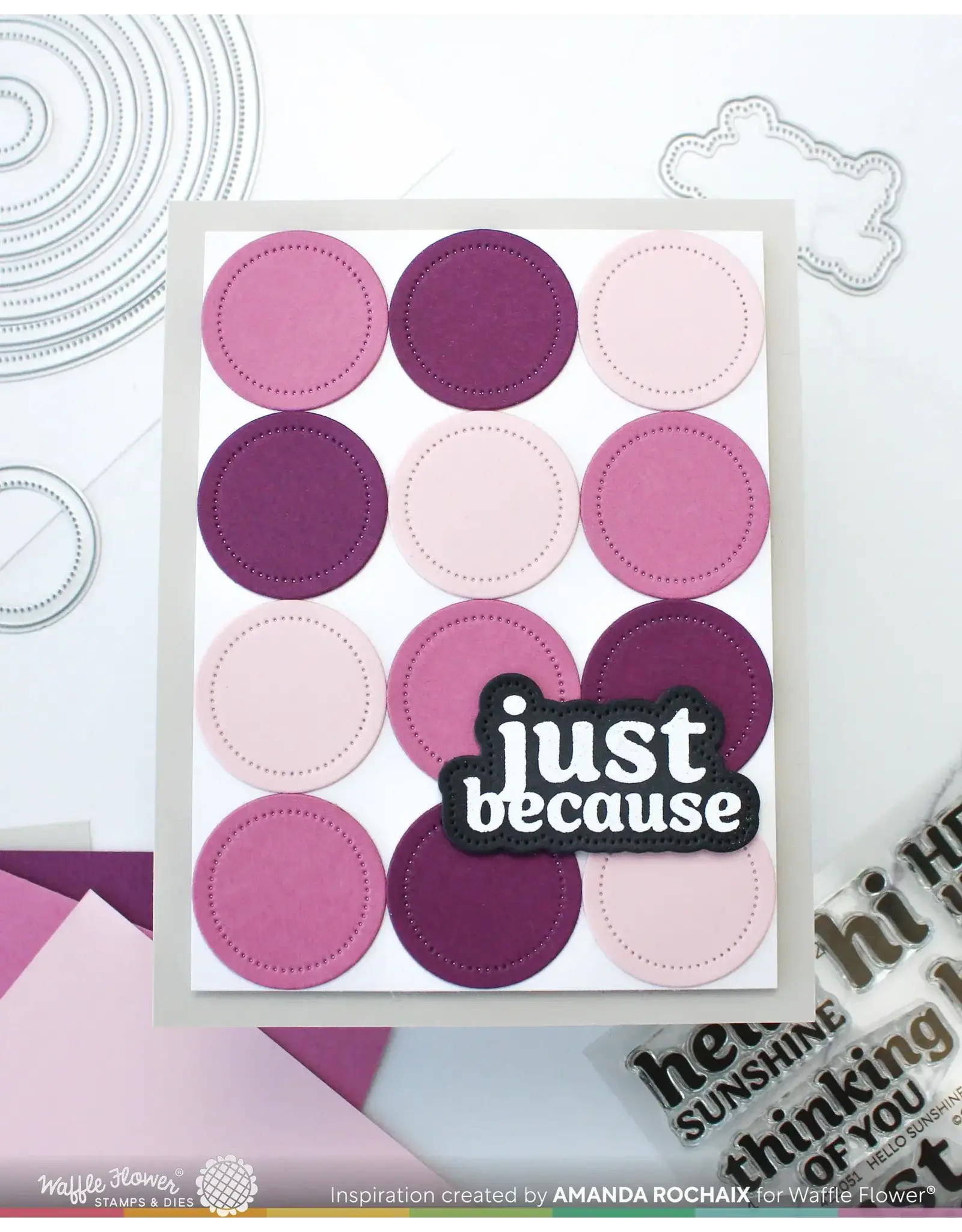 WAFFLE FLOWER WAFFLE FLOWER NESTING PIERCING CIRCLES DIE SET