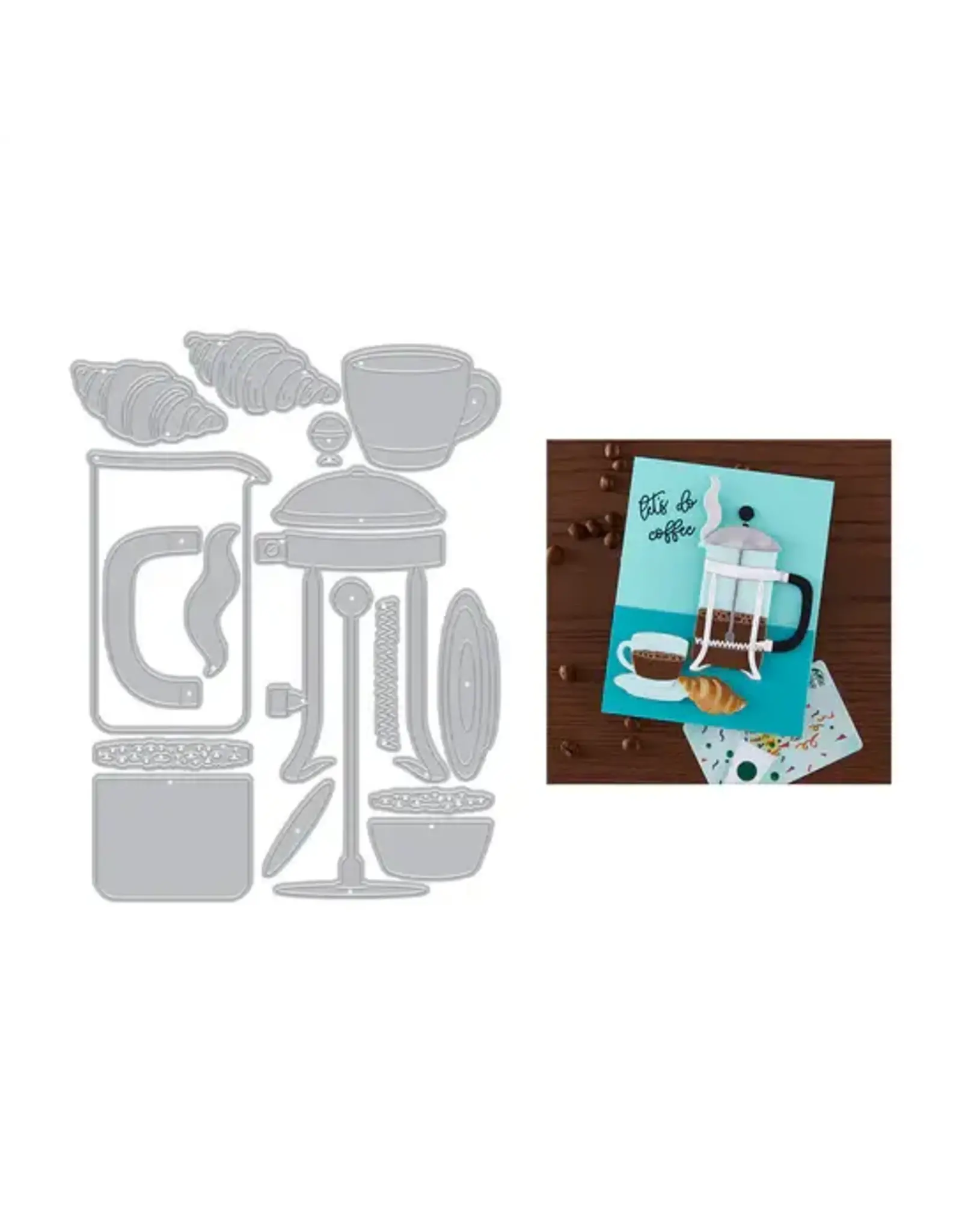 HERO ARTS HERO ARTS COFFEE AND CROISSANT ETCHED DIE SET