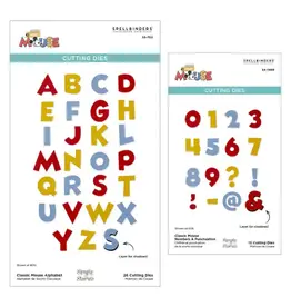 SPELLBINDERS SPELLBINDERS SAY CHEESE CLASSIC MOUSE COLLECTION ALPHABET & NUMBERS DIE BUNDLE