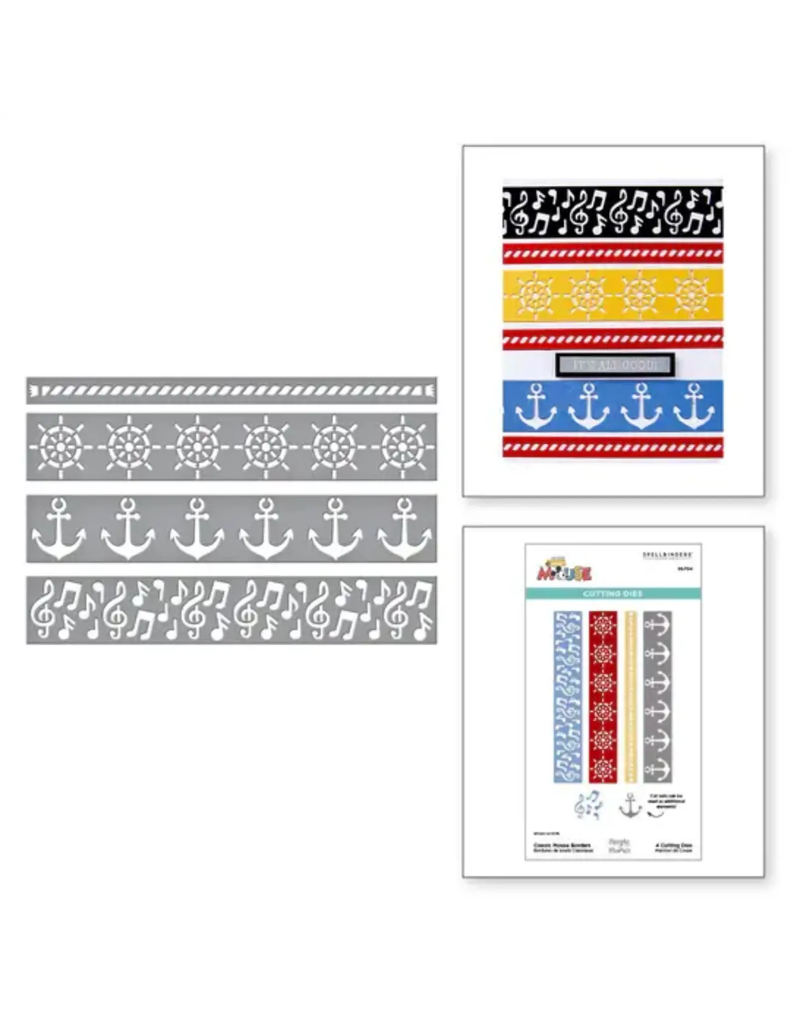 SPELLBINDERS SPELLBINDERS SAY CHEESE CLASSIC MOUSE COLLECTION CLASSIC MOUSE BORDERS ETCHED DIE SET