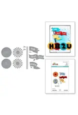 SPELLBINDERS SPELLBINDERS SAY CHEESE CLASSIC MOUSE COLLECTION FLAGS & BANNERS ETCHED DIE SET