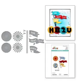 SPELLBINDERS SPELLBINDERS SAY CHEESE CLASSIC MOUSE COLLECTION FLAGS & BANNERS ETCHED DIE SET