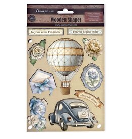 STAMPERIA STAMPERIA TIMELESS A5 COLORED WOODEN SHAPES