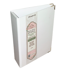 STAMPERIA STAMPERIA VICKY PAPAIOANNOU CREATE HAPPINESS WHITE A5 MIXED MEDIA JOURNAL ORGANIZER WITH METAL CORNERS