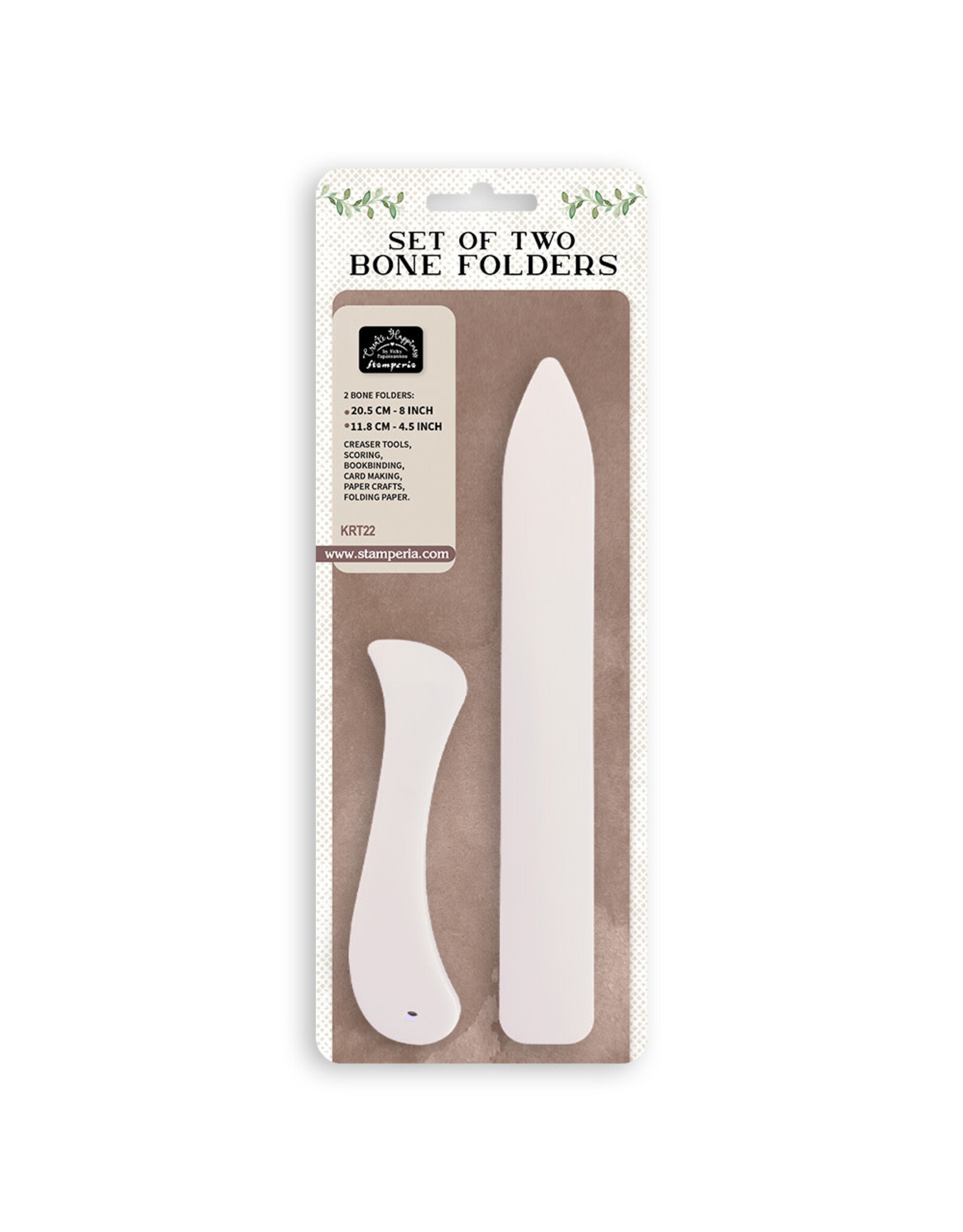 STAMPERIA STAMPERIA CREATE HAPPINESS BONE FOLDERS 2/PK