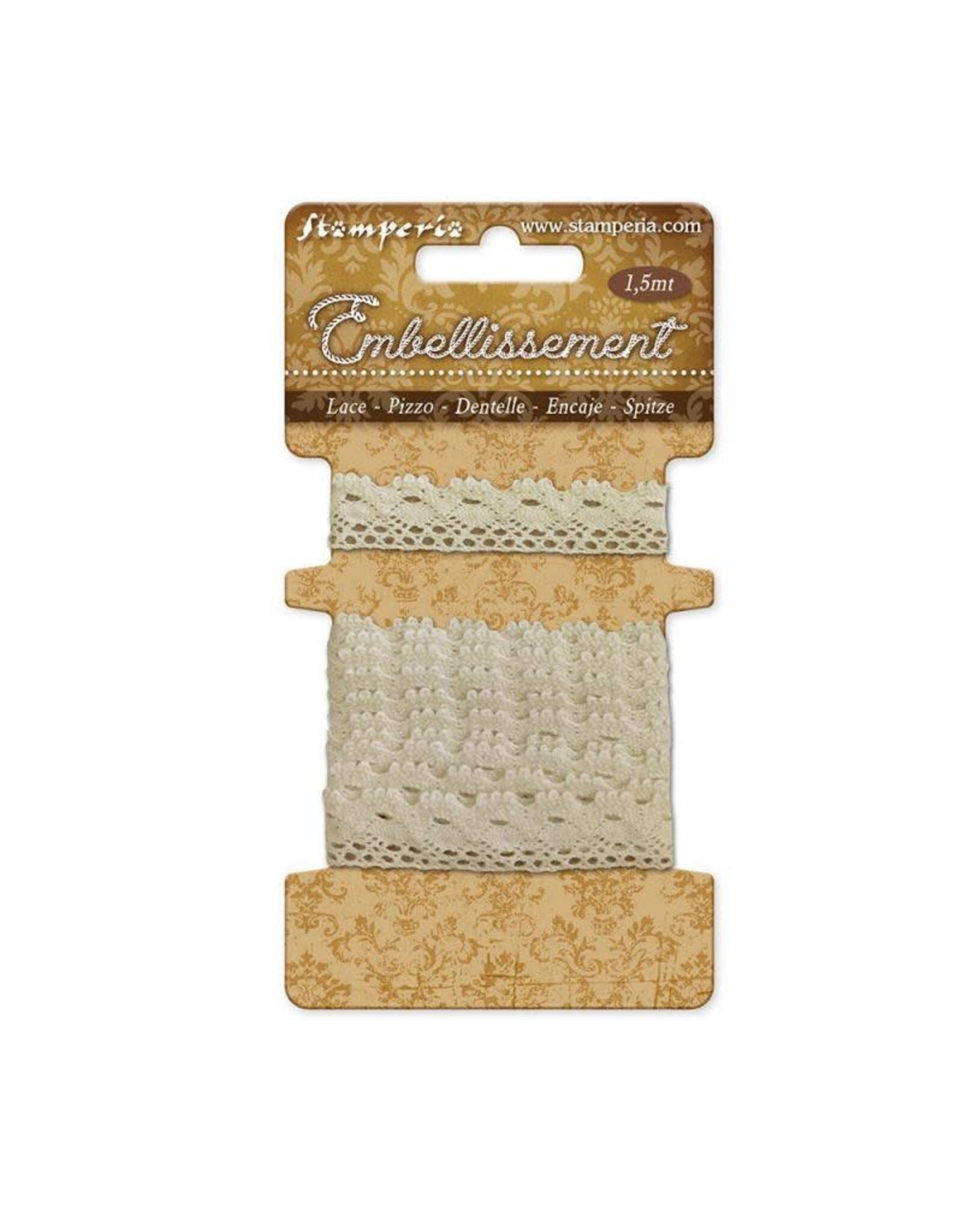 STAMPERIA STAMPERIA COTTON LACE 1.5m