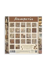 STAMPERIA STAMPERIA COFFEE AND CHOCOLATE MAXI PAD 8x8 PAPER PACK 22 SINGLE FACED SHEETS