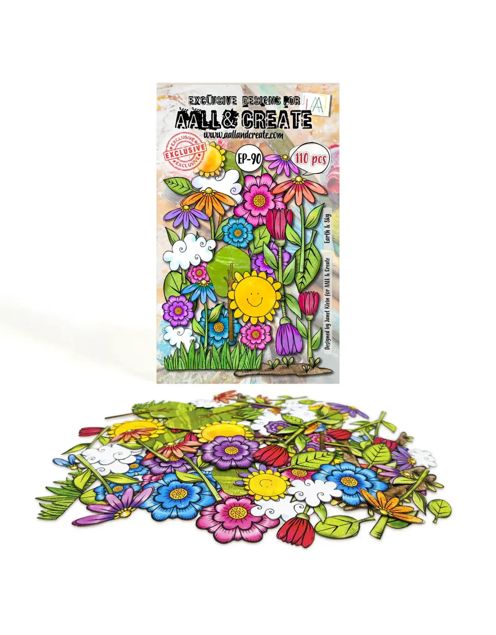 AALL & CREATE AALL & CREATE JANET KLEIN #EP-90 EARTH & SKY EPHEMERA DIE CUTS 110/PK