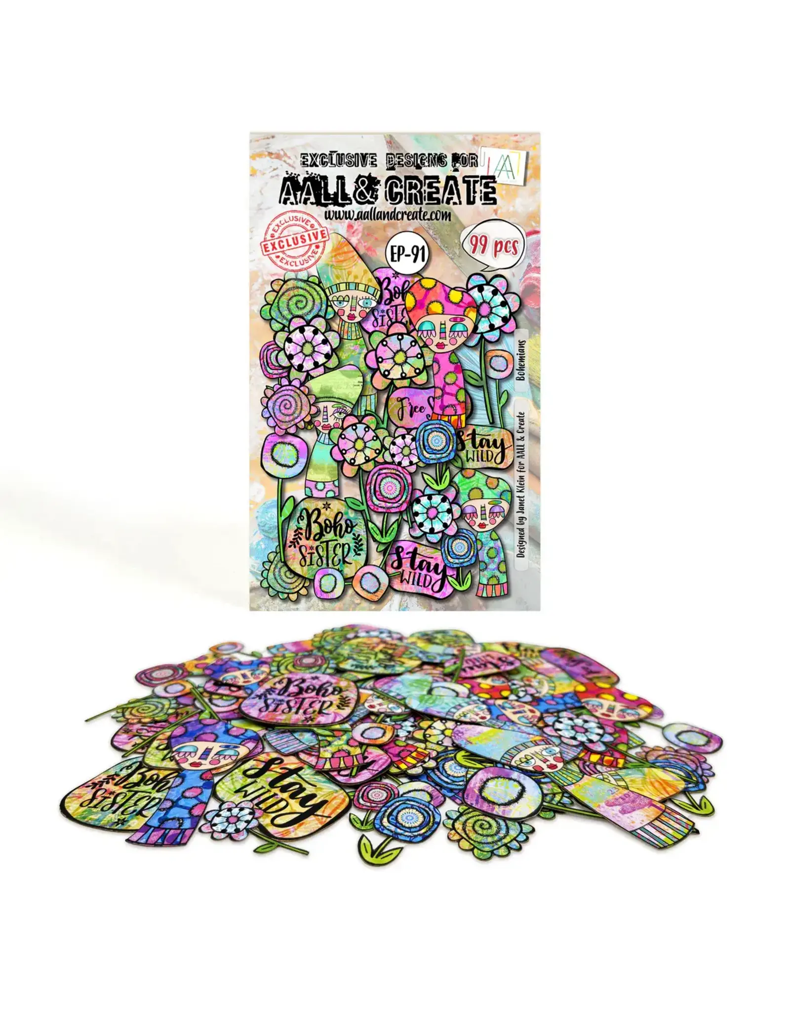 AALL & CREATE AALL & CREATE JANET KLEIN #EP-91 BOHEMIANS EPHEMERA DIE CUTS 99/PK