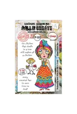 AALL & CREATE AALL & CREATE JANET KLEIN #1277 QUEEN DEE A7 CLEAR STAMP SET