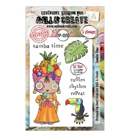 AALL & CREATE AALL & CREATE JANET KLEIN #1278 SAMBA TIME A7 CLEAR STAMP