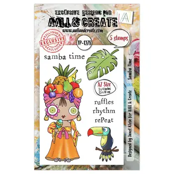 AALL & CREATE AALL & CREATE JANET KLEIN #1278 SAMBA TIME A7 CLEAR STAMP