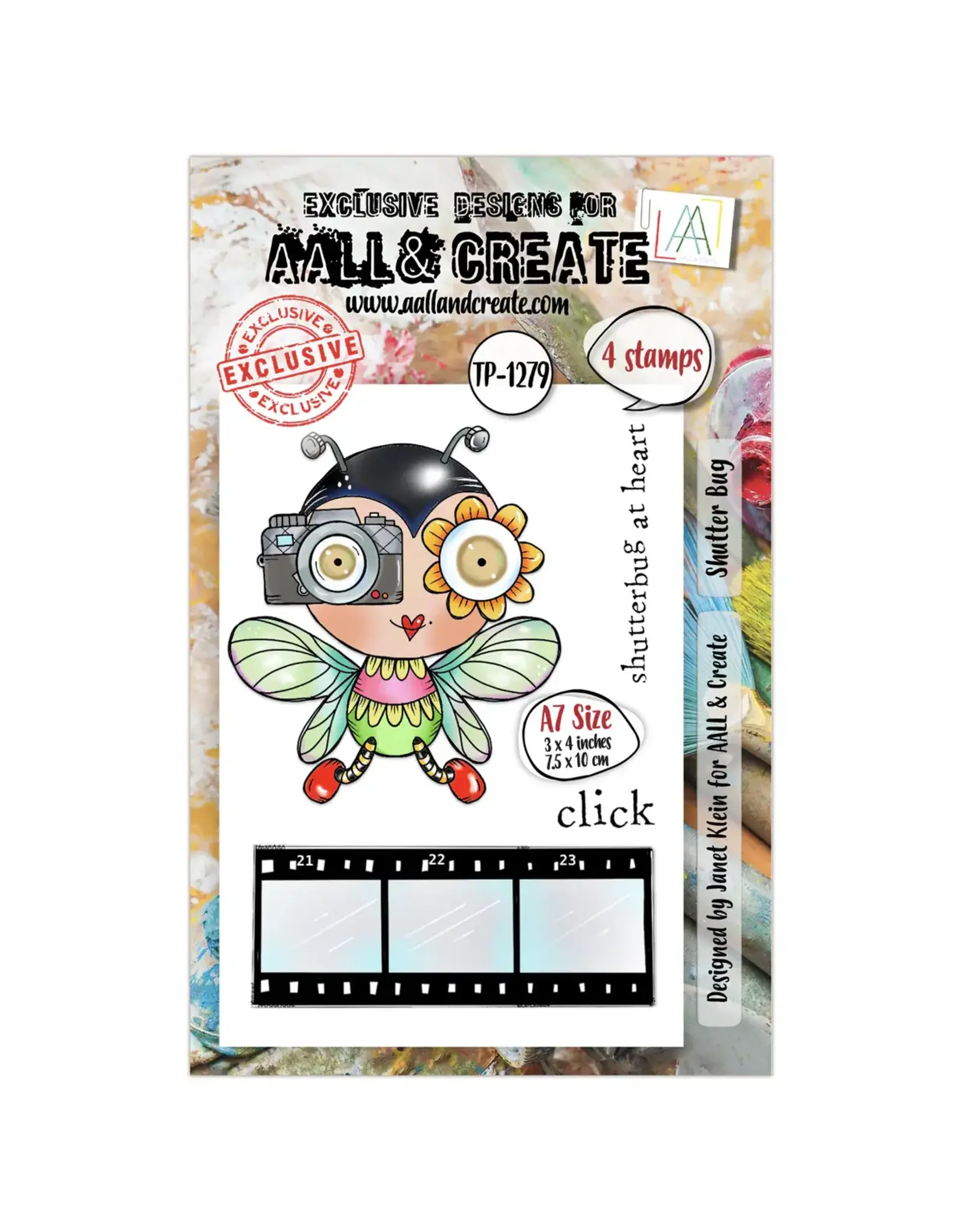 AALL & CREATE AALL & CREATE JANET KLEIN #1279 SHUTTER BUG A7 CLEAR STAMP SET