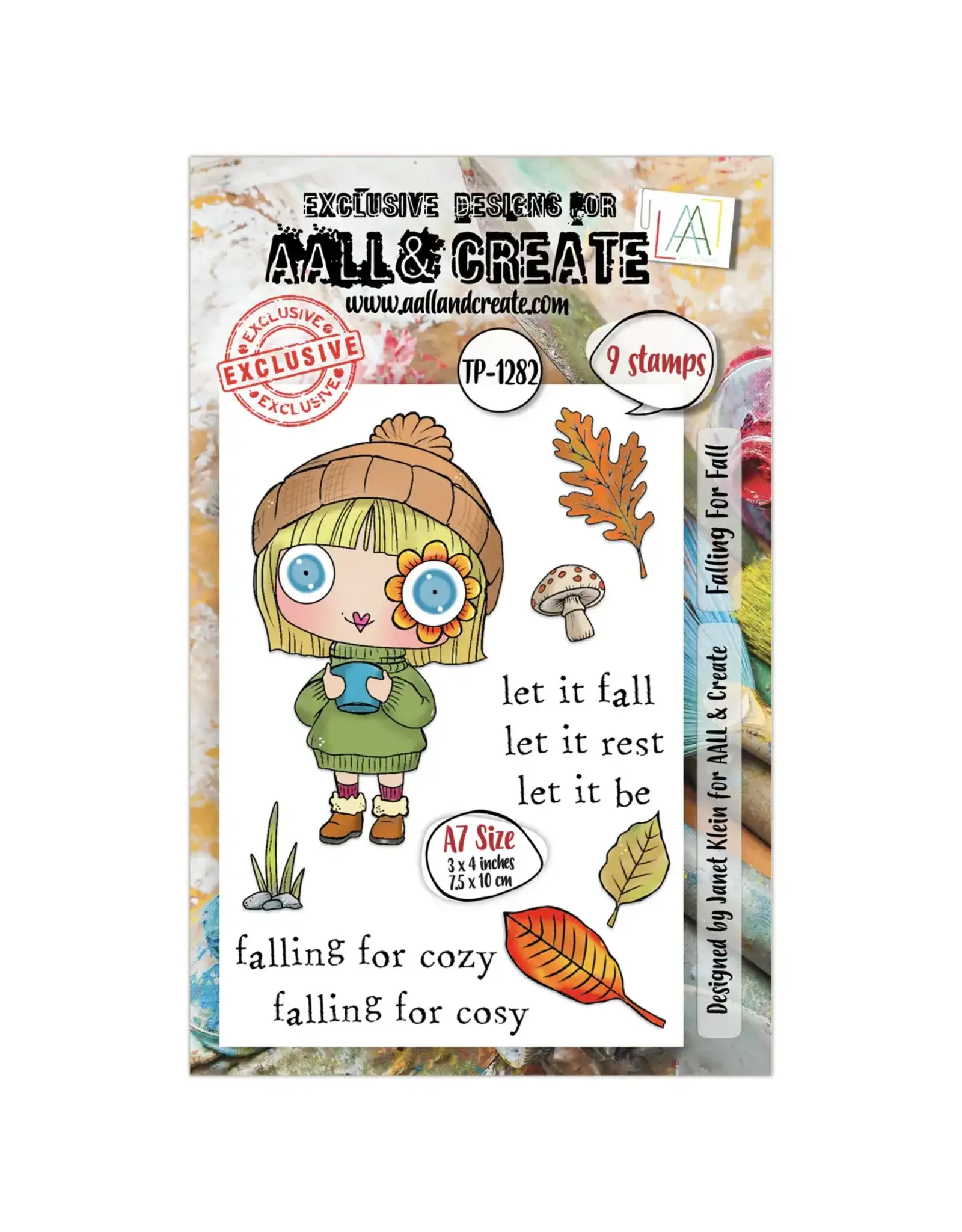 AALL & CREATE AALL & CREATE JANET KLEIN #1282 FALLING FOR FALL A7 CLEAR STAMP SET
