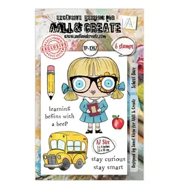 AALL & CREATE AALL & CREATE JANET KLEIN #1287 SCHOOL DAZE A7 CLEAR STAMP SET