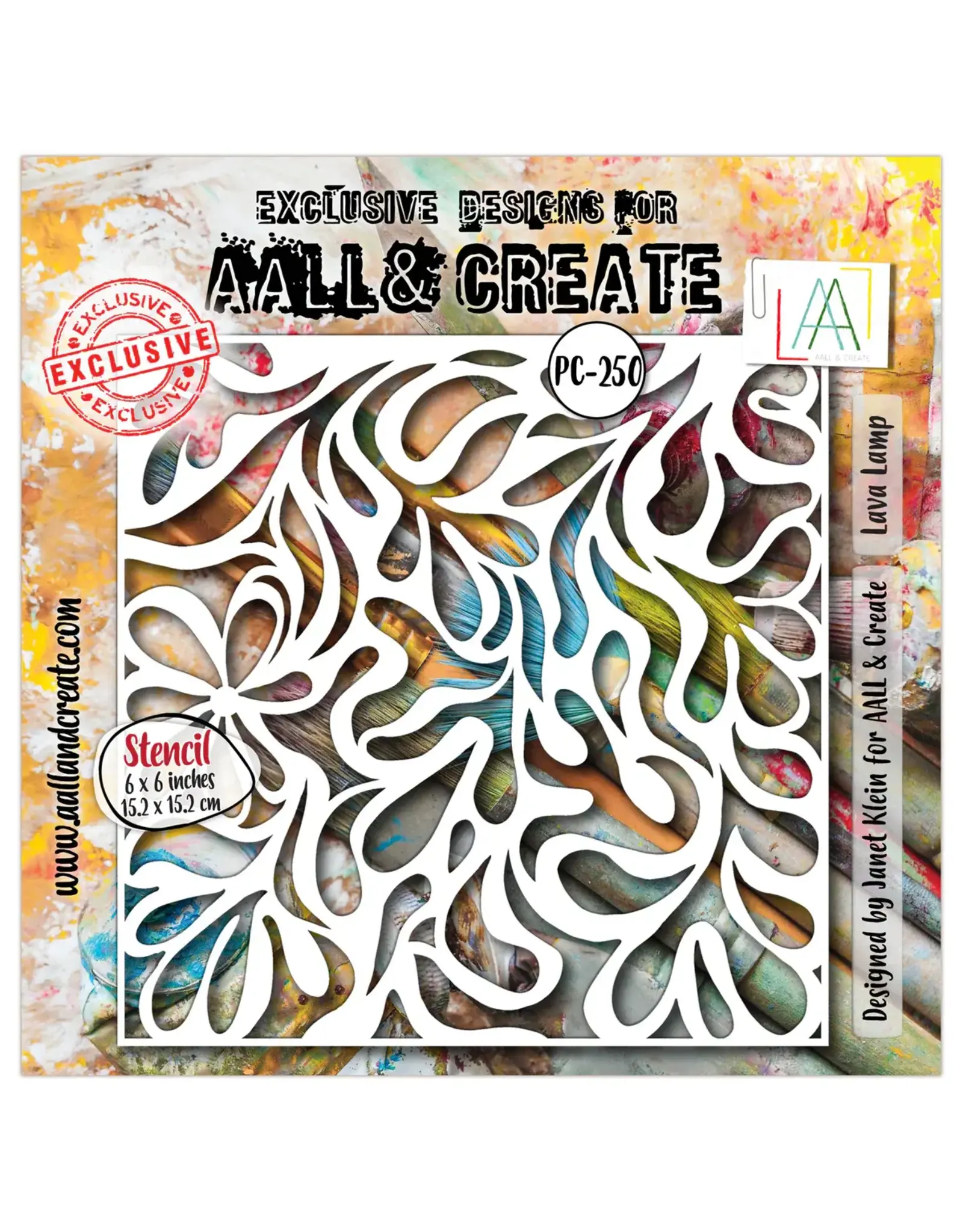 AALL & CREATE AALL & CREATE JANET KLEIN #250 LAVA LAMP 6X6 STENCIL