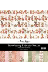 PAPER ROSE PAPER ROSE STRAWBERRY FRIENDS BASICS 12x12 PAPER COLLECTION