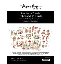 PAPER ROSE PAPER ROSE STRAWBERRY FRIENDS  EMBOSSED DIE CUTS