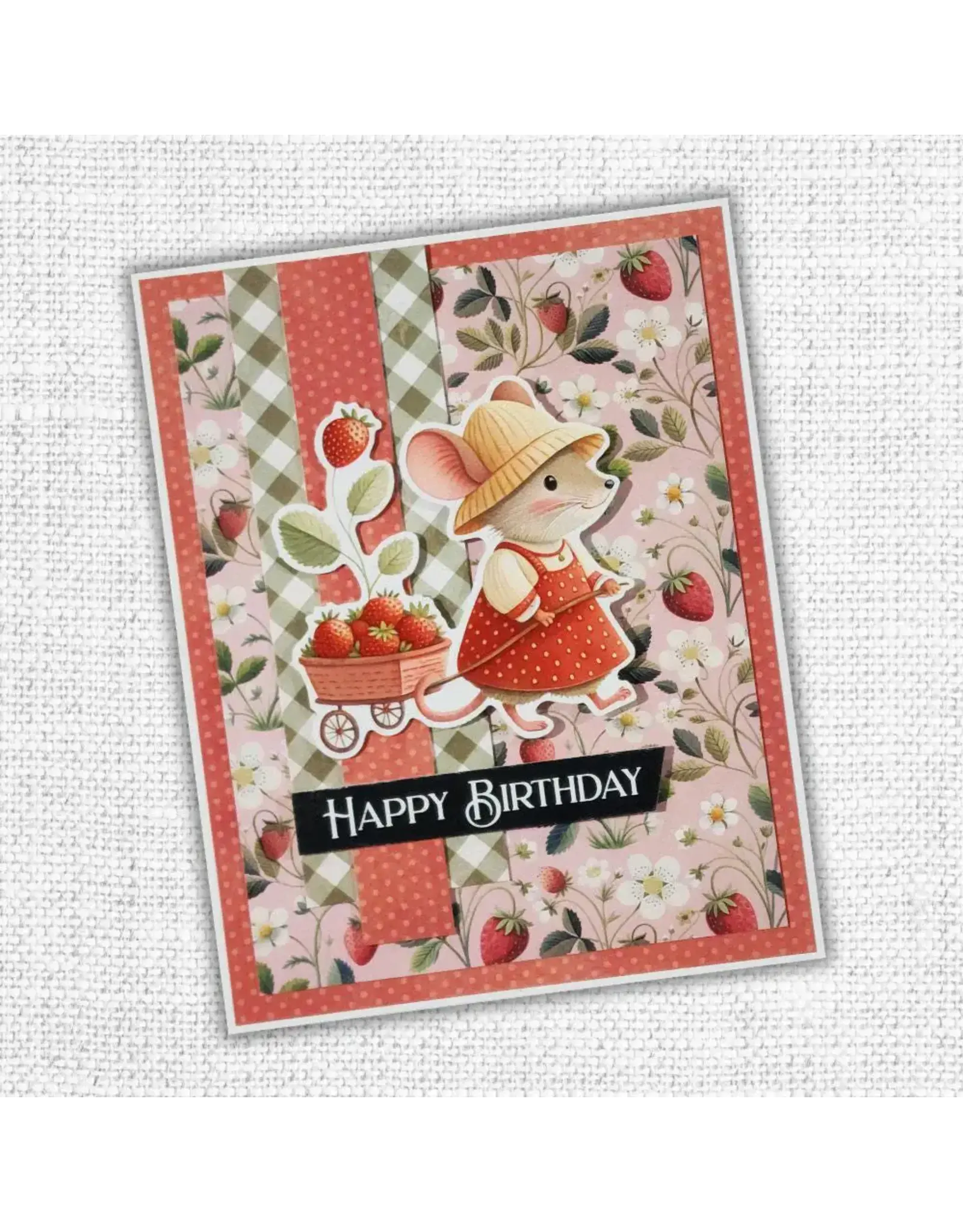 PAPER ROSE PAPER ROSE STRAWBERRY FRIENDS  EMBOSSED DIE CUTS