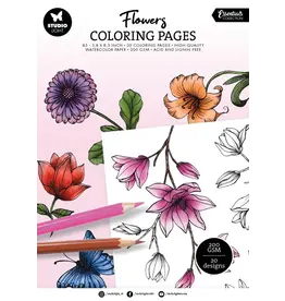 STUDIOLIGHT STUDIOLIGHT FLOWERS ESSENTIALS COLORING PAGES 20 SHEETS