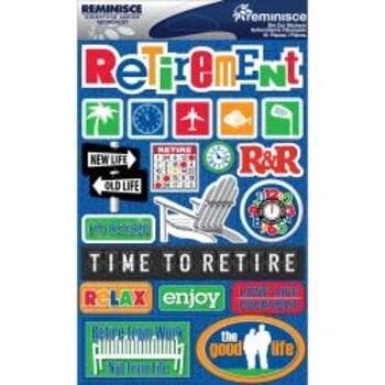 DESIGNS BY REMINISCE REMINISCE RETIREMENT DIE CUT STICKERS