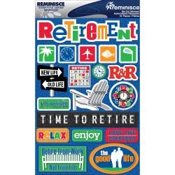 DESIGNS BY REMINISCE REMINISCE RETIREMENT DIE CUT STICKERS