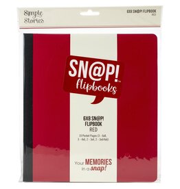 SIMPLE STORIES SIMPLE STORIES RED 6X8 SN@P! FLIPBOOK