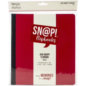 SIMPLE STORIES SIMPLE STORIES RED 6X8 SN@P! FLIPBOOK