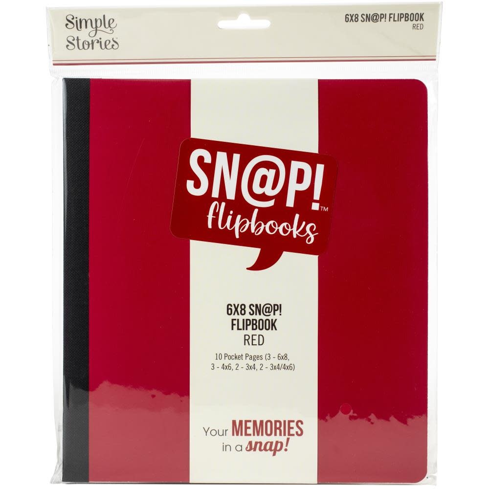 SIMPLE STORIES SIMPLE STORIES RED 6X8 SN@P! FLIPBOOK