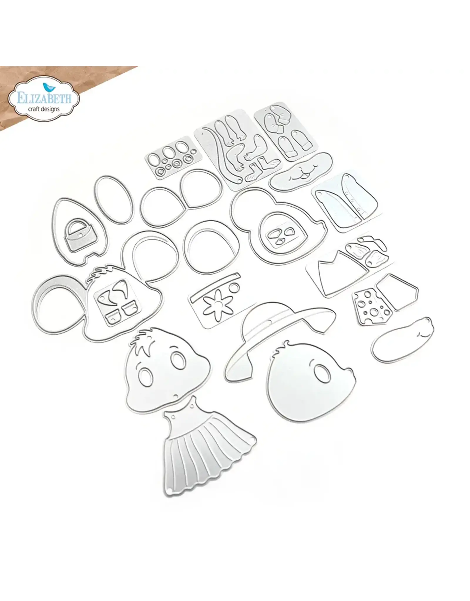 ELIZABETH CRAFT DESIGNS ELIZABETH CRAFT DESIGNS CUTE & WHIMSICAL BY JOSET VAN DE BURGT BIG MOUSE DIE SET