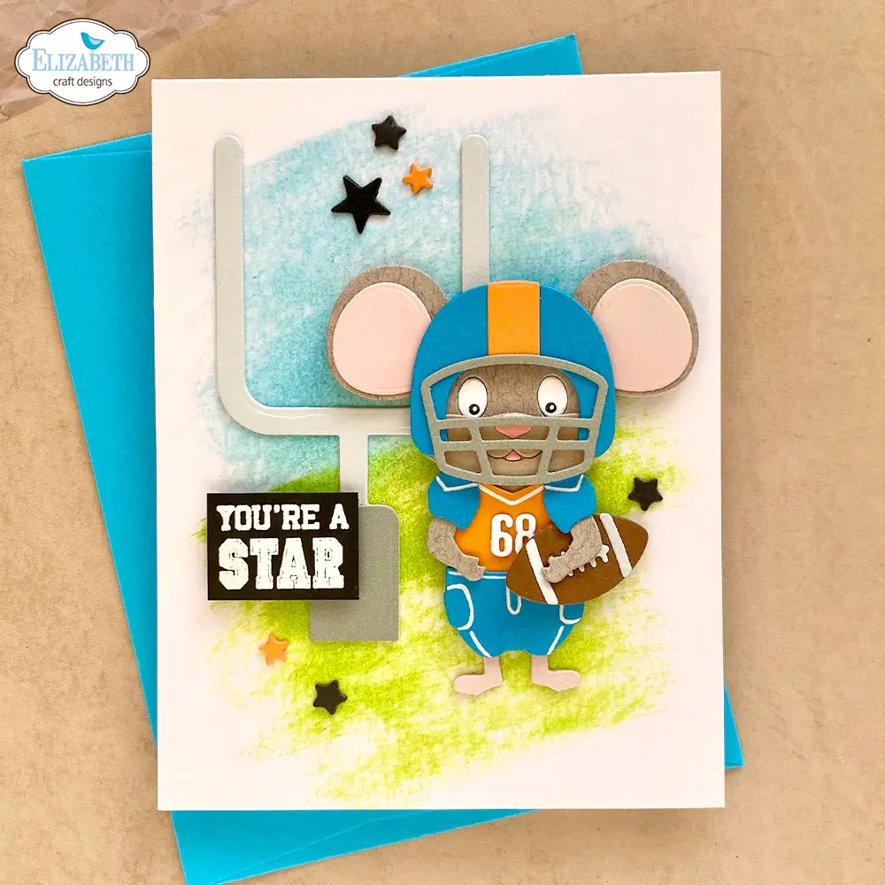 ELIZABETH CRAFT DESIGNS ELIZABETH CRAFT DESIGNS CUTE & WHIMSICAL GOOD TIMES SPORTS SENTIMENTS CLEAR STAMP SET